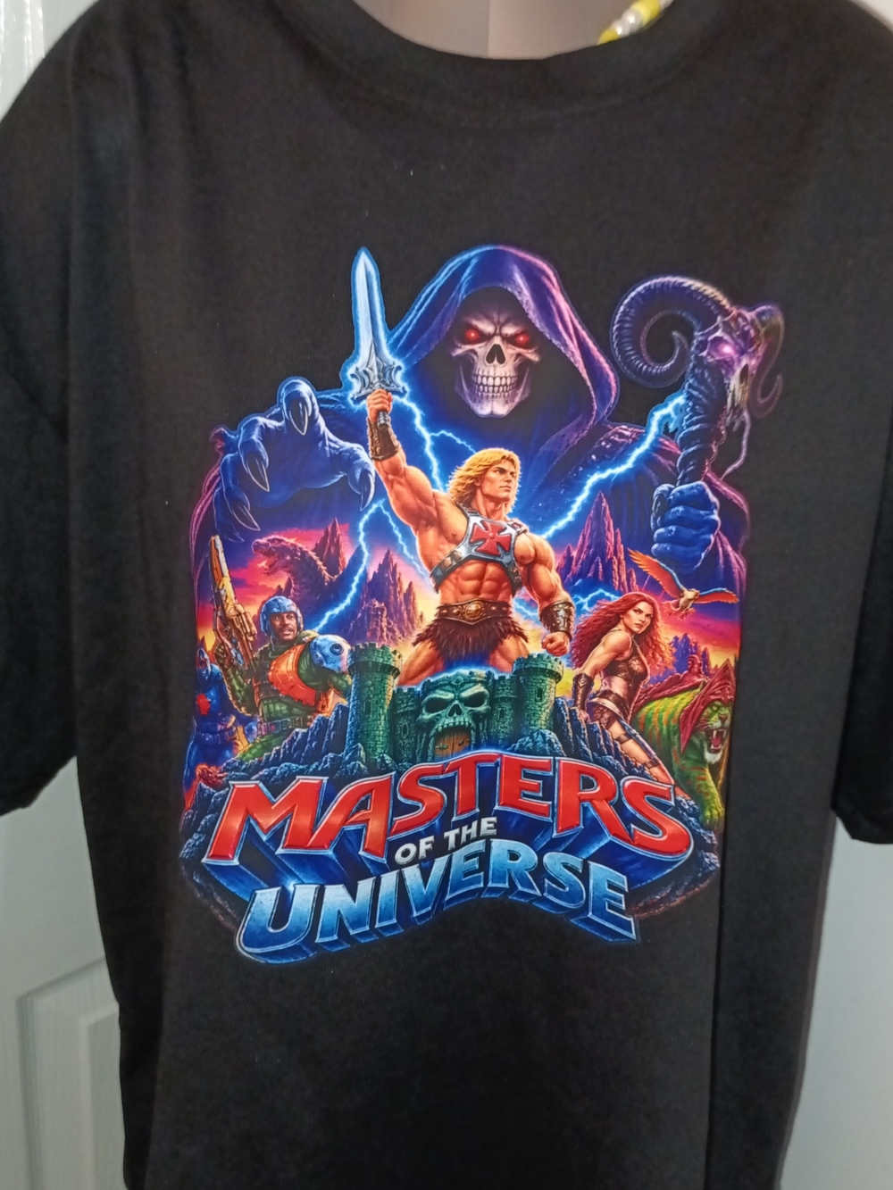 Mattel Masters of the Universe Black Tee with Vibrant Retro Graphic